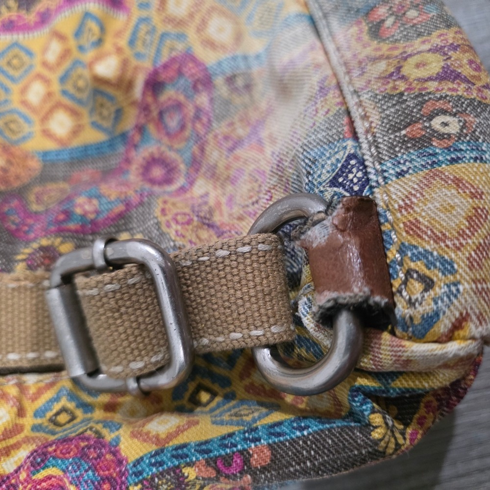 Fossil Womens Mini Backpack Small Floral Patchwork Canvas Tapestry Boho - Picture 9 of 11